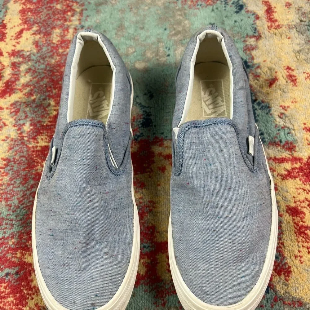 Vans Blue Denim Sneaker Size M8.5 W10